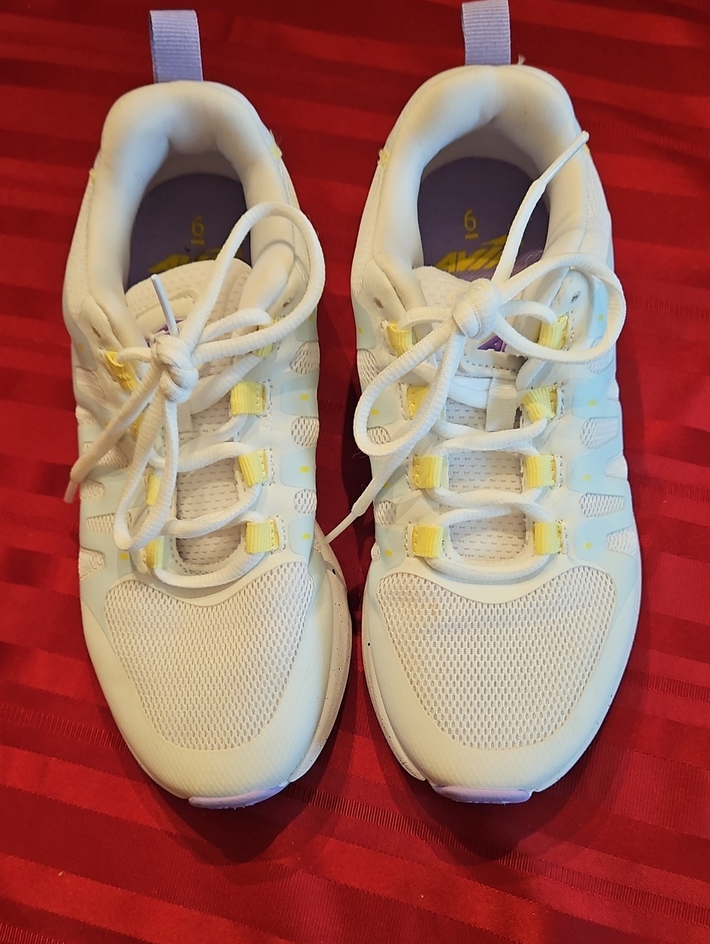 Avia White Sneakers with Lavender Interior